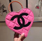 Chanel 1995 Heart Handle Bag Quilted Patent Barbie Collection