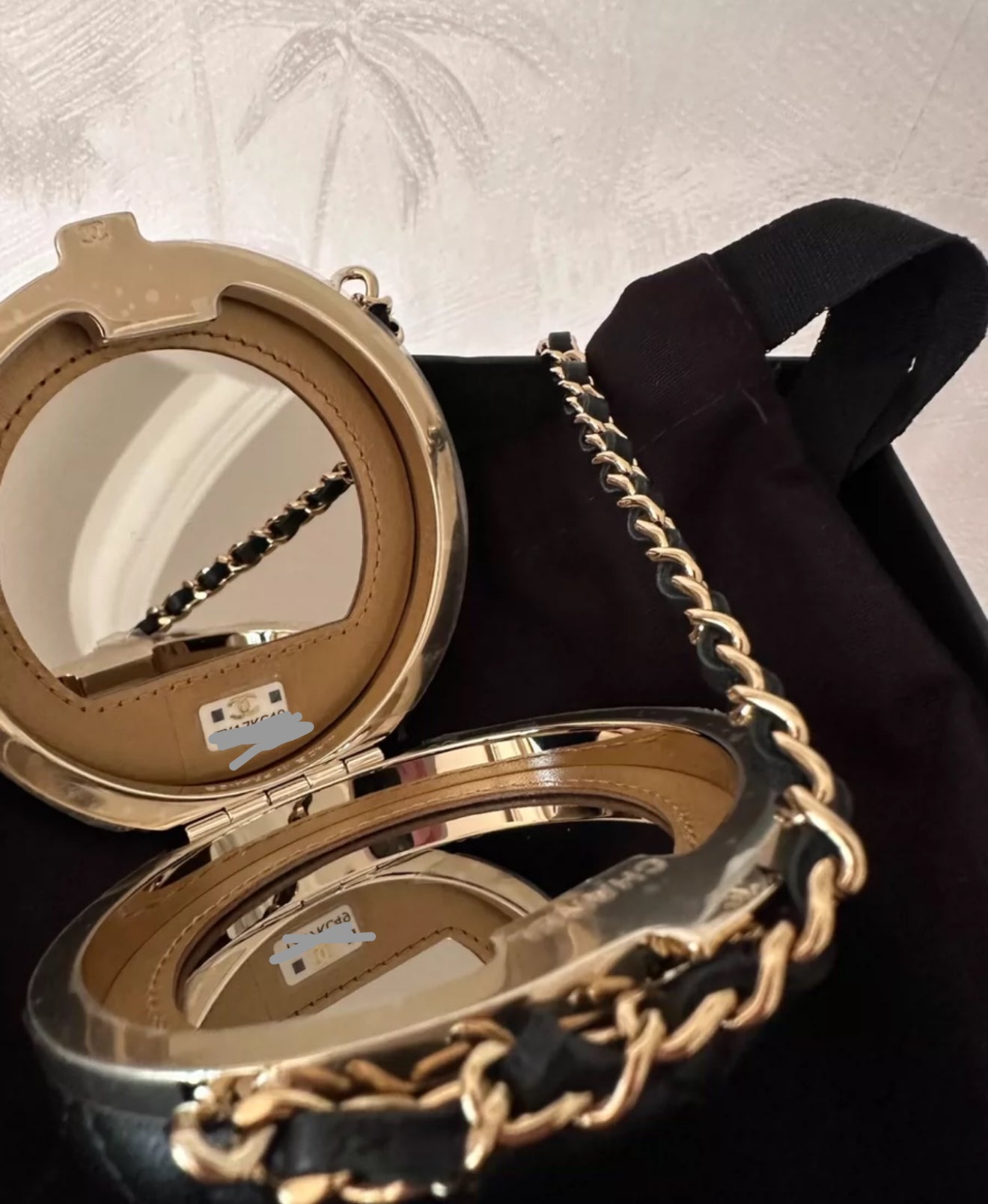 Chanel 23S Black White Clutch With Chain