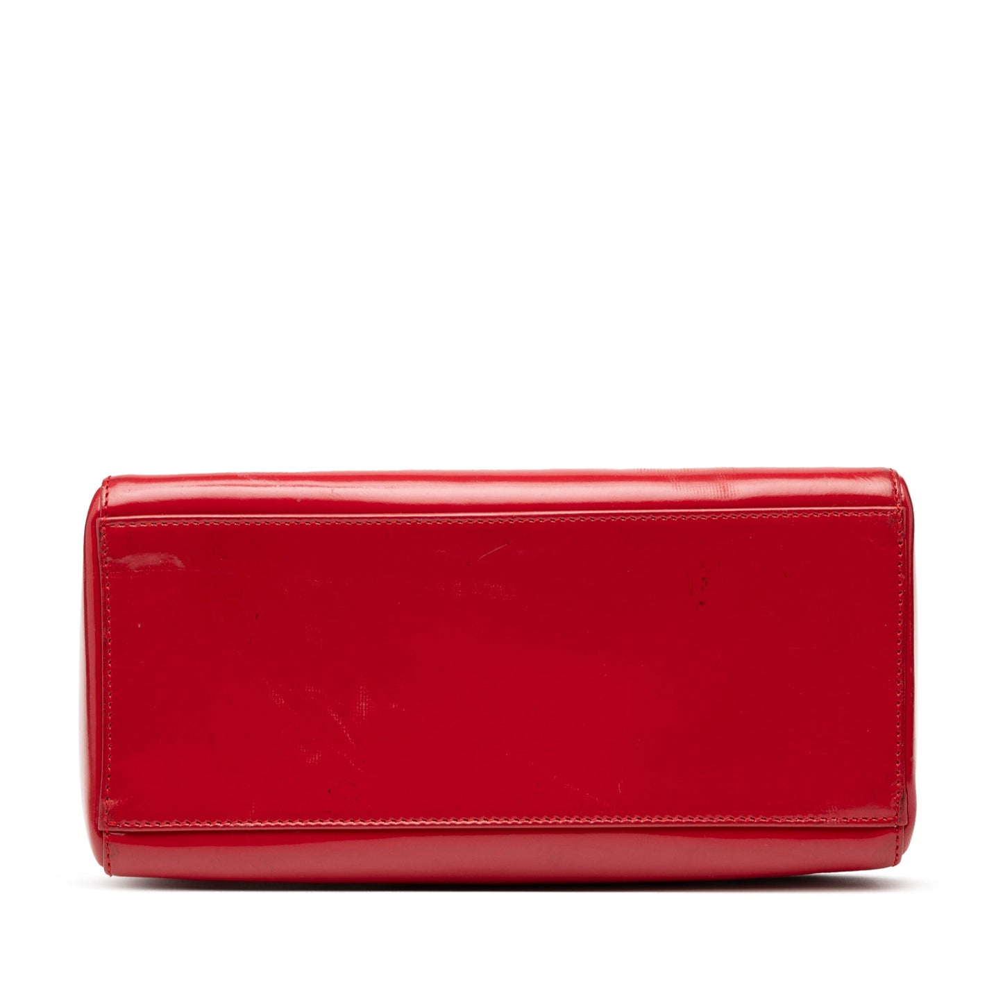 Red Dior Medium Patent Lady Dior Satchel