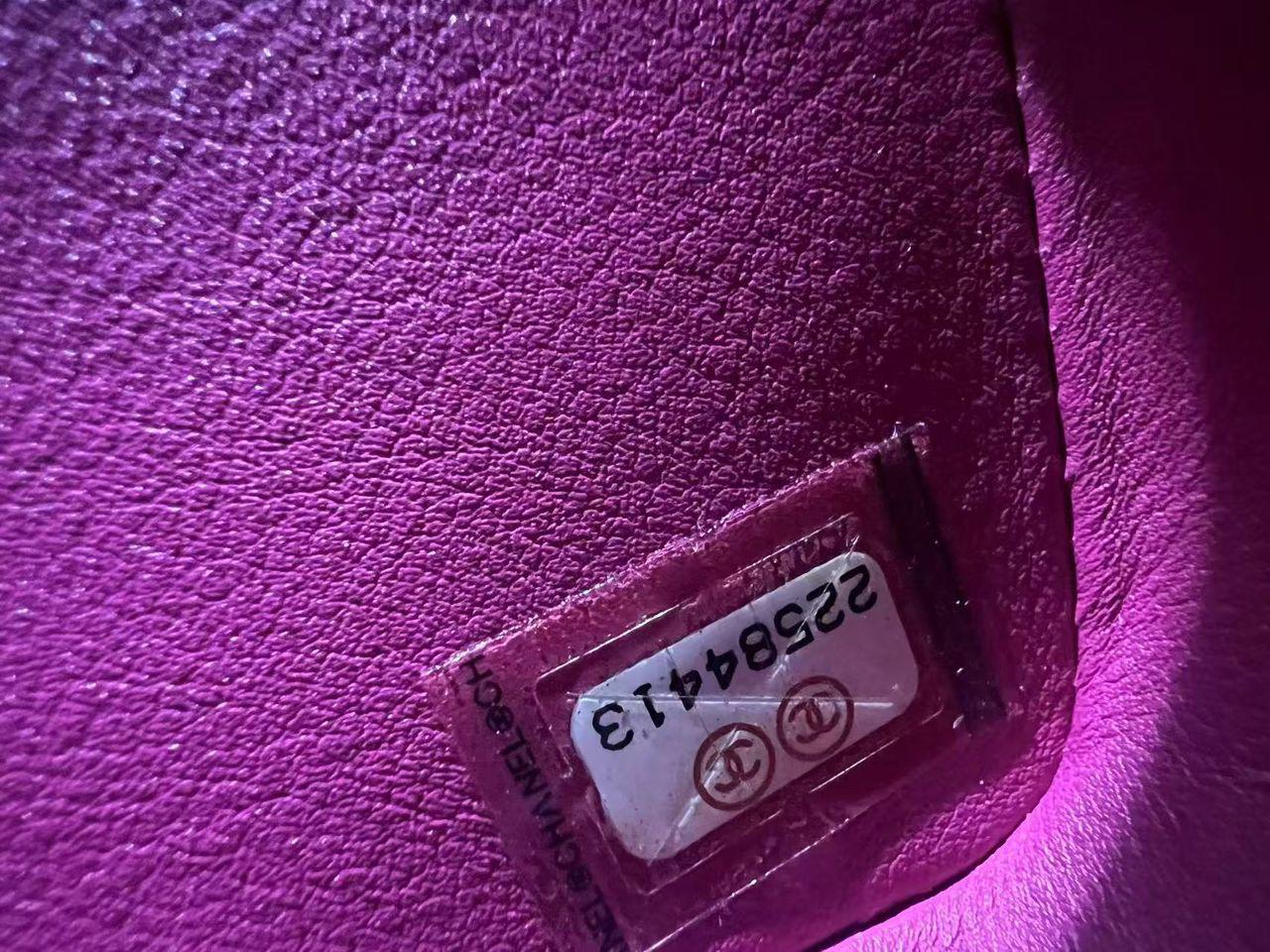 Chanel Medium Pink Crocodile Alligator Flap Bag Gold Hardware