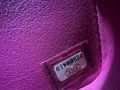 Chanel Medium Pink Crocodile Alligator Flap Bag Gold Hardware