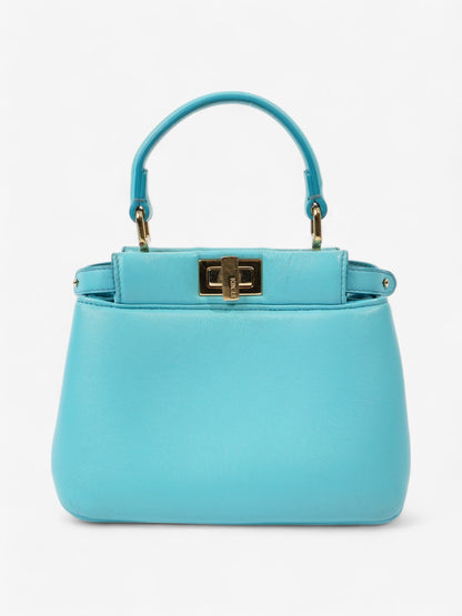 Fendi Peekaboo Light Blue Nappa Leather
