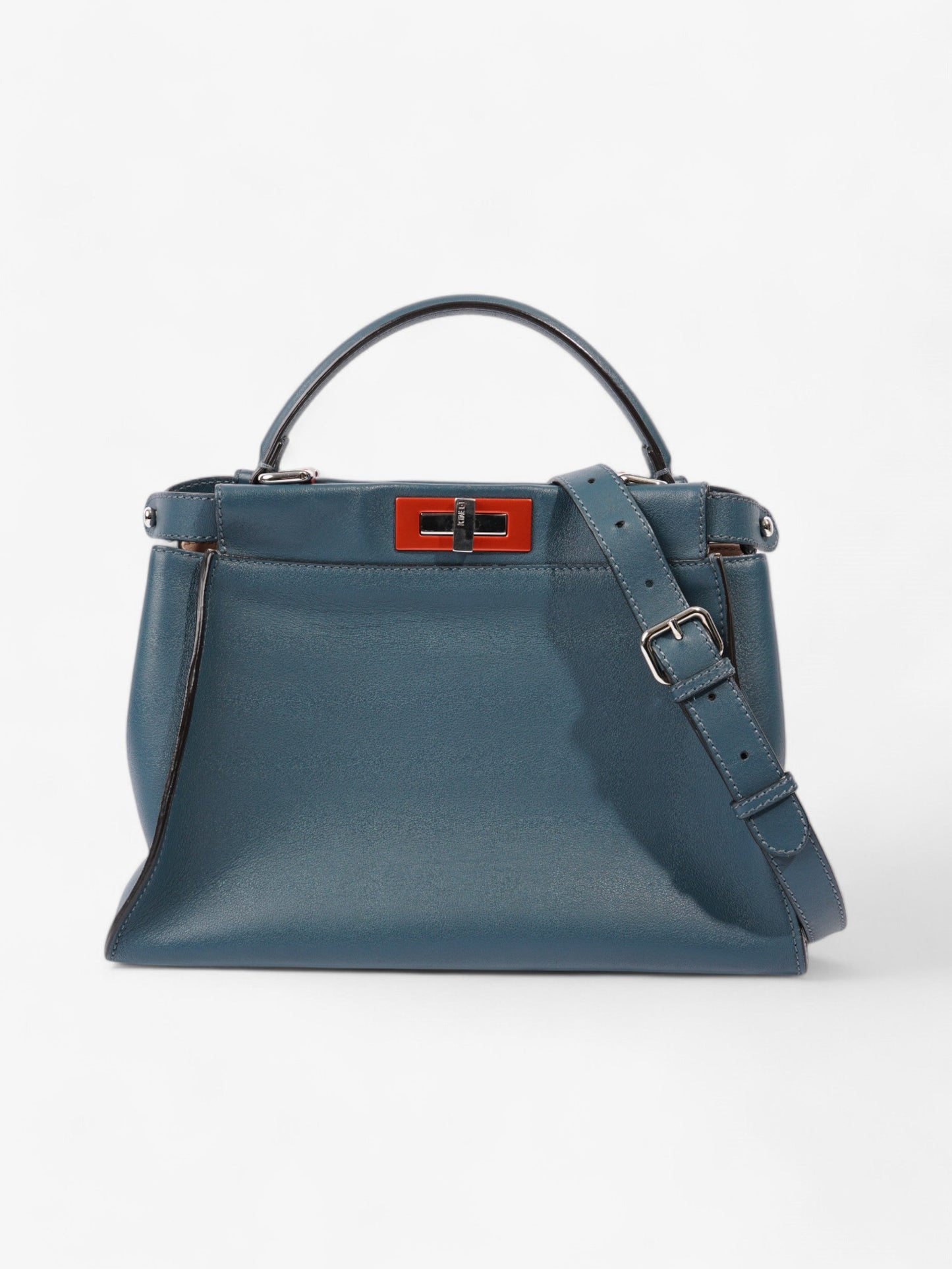 Fendi Peekaboo Leather Red Handbag Style 46