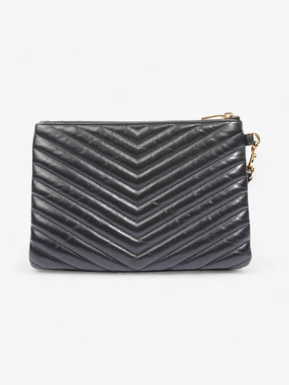 Saint Laurent Monogram Wristlet Black Leather