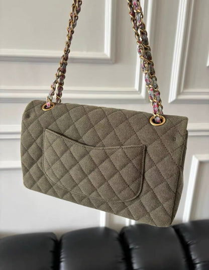 Chanel Timeless Canvas Gold Shoulder Bag