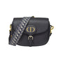 Black Grained Leather Large Dior Bobby Bag Rented Out