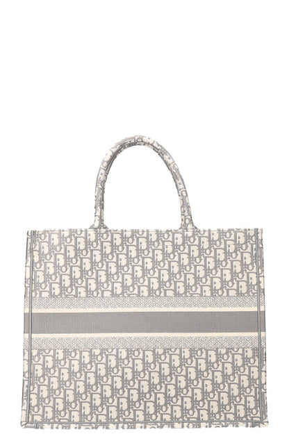 Christian Dior Book Tote Large Oblique Grey