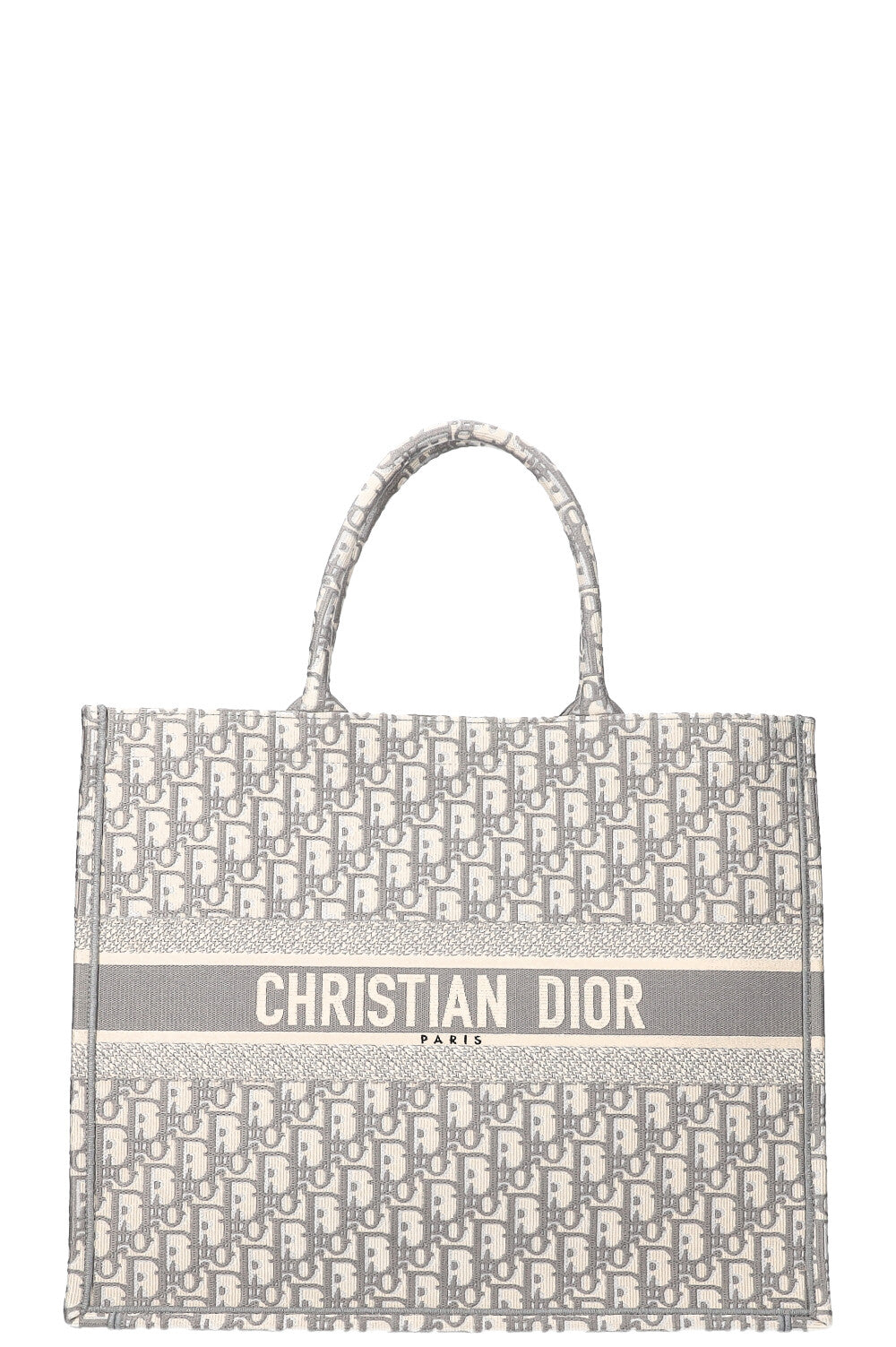Christian Dior Book Tote Large Oblique Grey