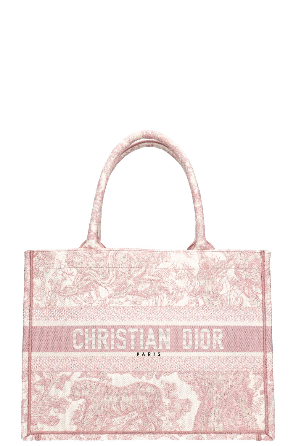 Christian Dior Medium Dior Book Tote Toile De Jouy Pink