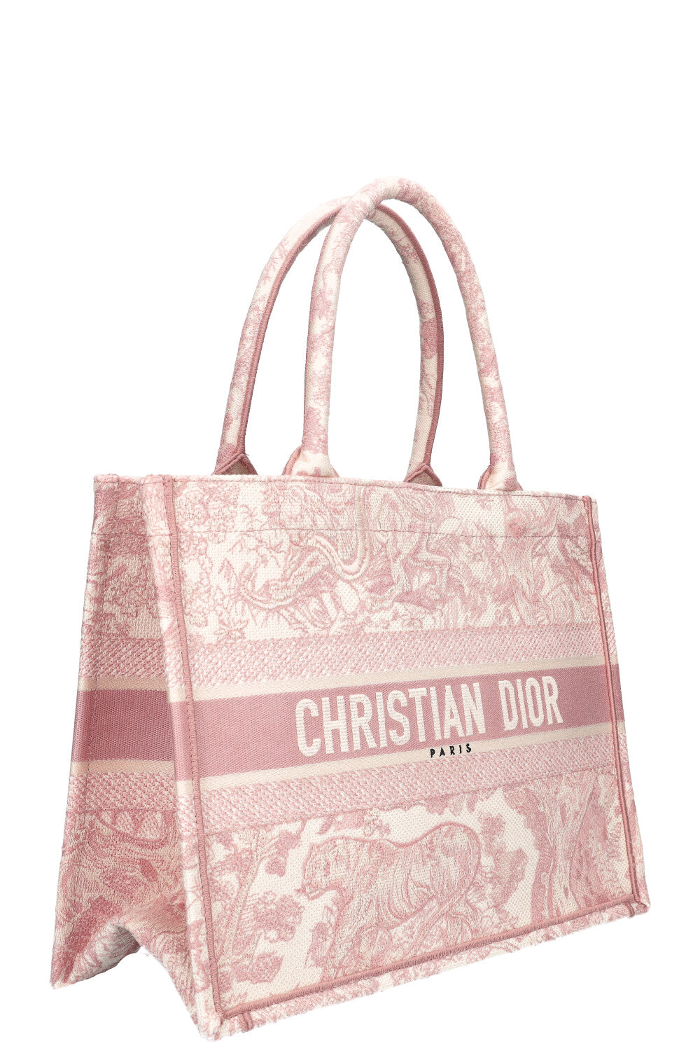 Christian Dior Medium Dior Book Tote Toile De Jouy Pink