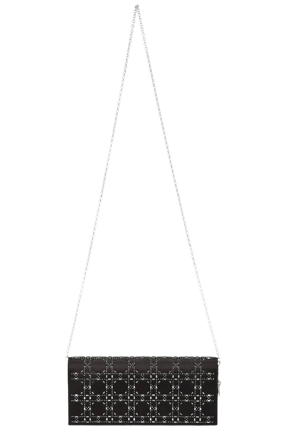 Christian Dior Clutch Cannage Crystals Black