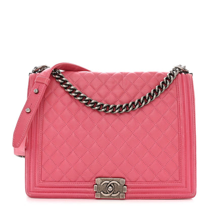 Chanel Boy Large Quilted Calfskin Shoulder Bag