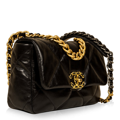 Chanel Chanel 19 Lambskin Black Shoulder Bag Style 27