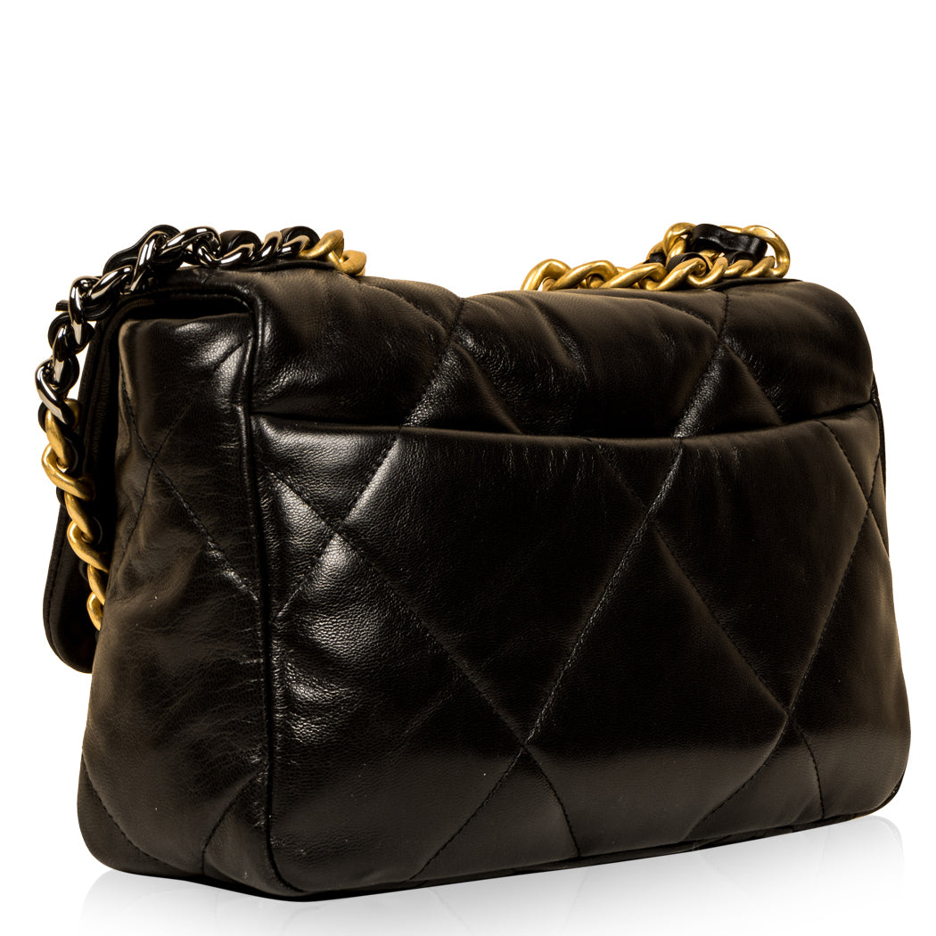 Chanel Chanel 19 Lambskin Black Shoulder Bag Style 26