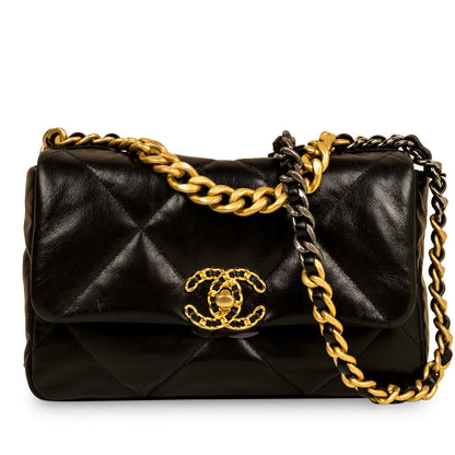 Chanel Chanel 19 Lambskin Black Shoulder Bag Style 26