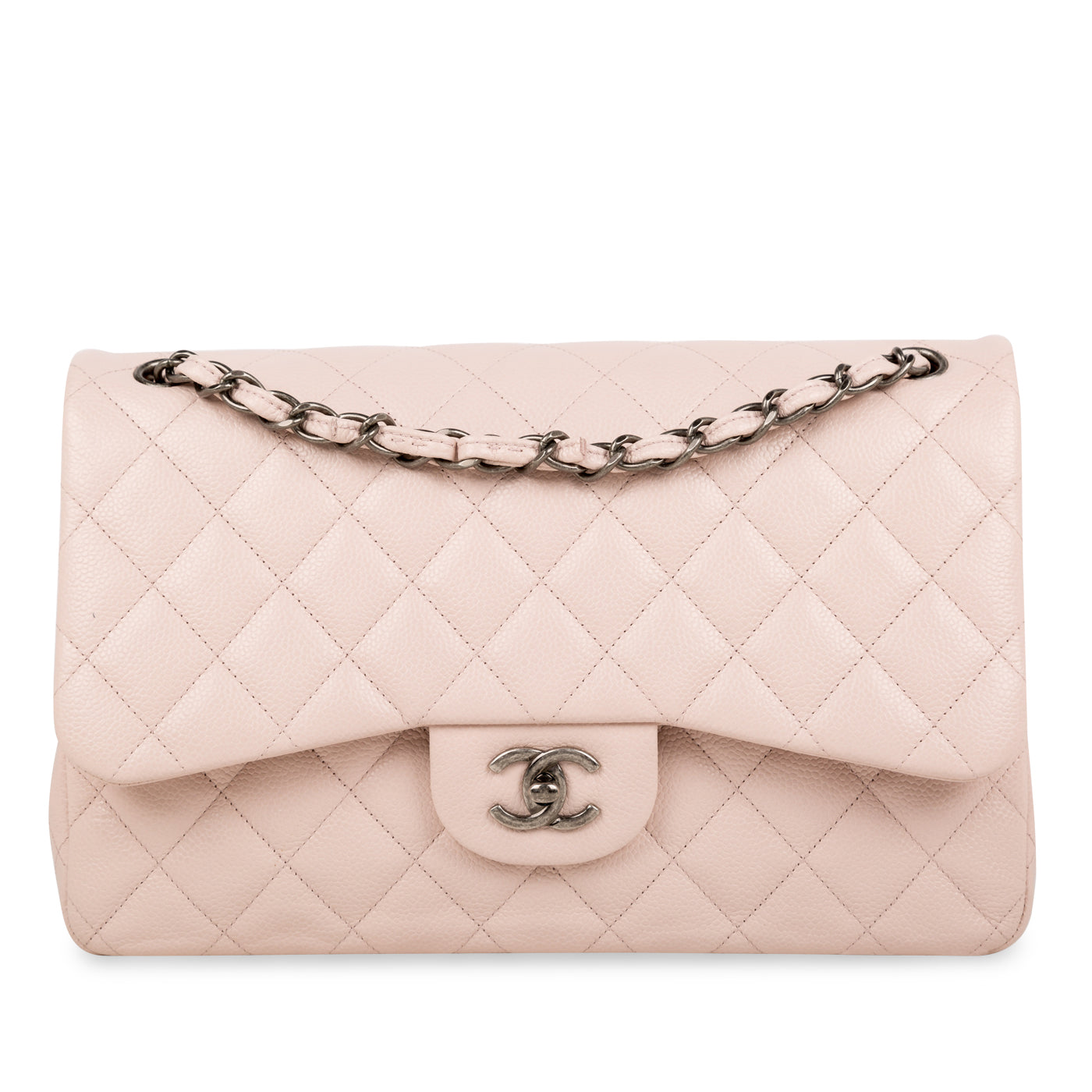 Chanel Classic Flap Caviar Beige Shoulder Bag