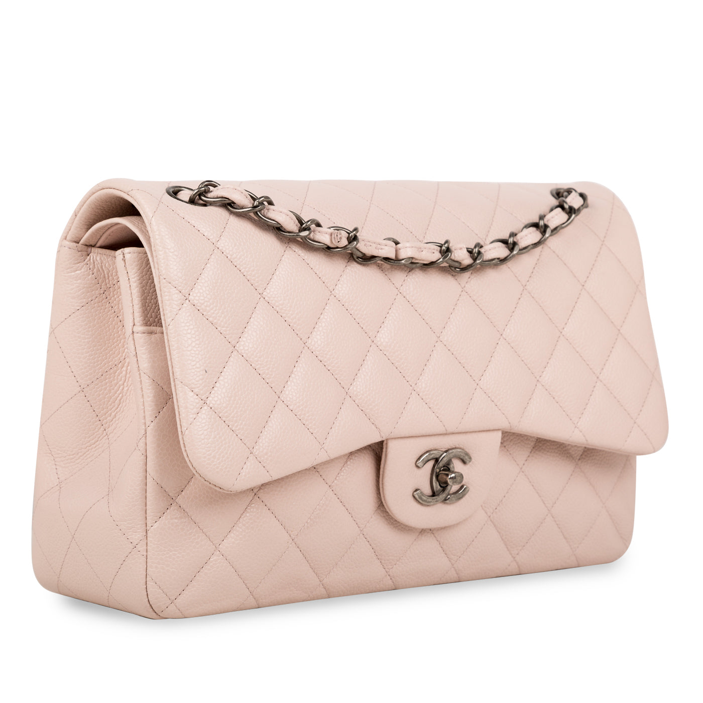 Chanel Classic Flap Caviar Beige Shoulder Bag