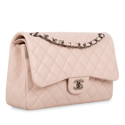 Chanel Classic Flap Caviar Beige Shoulder Bag