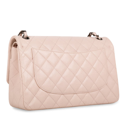 Chanel Classic Flap Caviar Beige Shoulder Bag