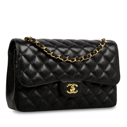 Chanel Classic Flap Caviar Black Shoulder Bag Style 48