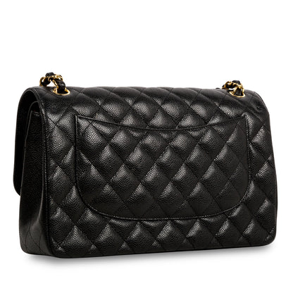 Chanel Classic Flap Caviar Black Shoulder Bag Style 48