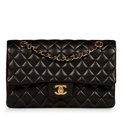 Chanel Classic Flap Lambskin Black Shoulder Bag Style 120