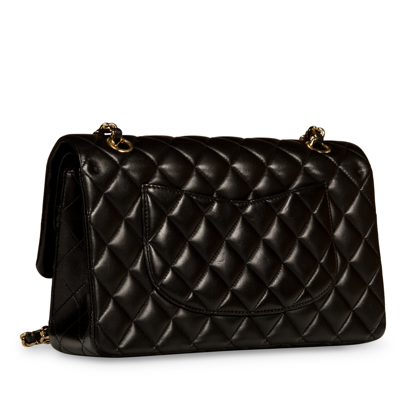 Chanel Classic Flap Lambskin Black Shoulder Bag Style 120