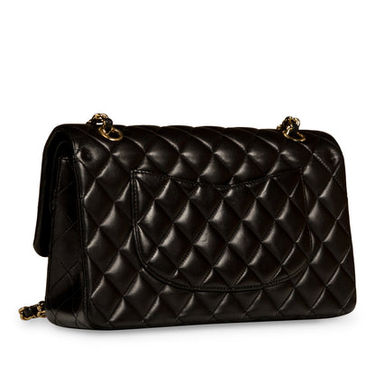 Chanel Classic Flap Lambskin Black Shoulder Bag Style 120