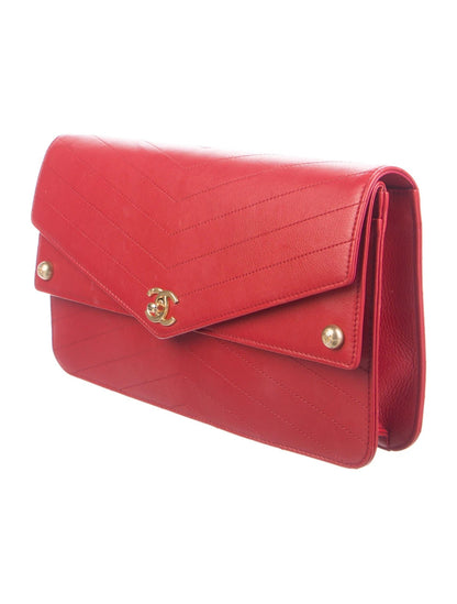 Chanel Quilted Calfskin Clutch