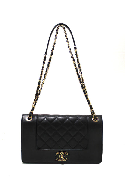 Chanel Flap Calfskin Leather Shoulder Bag