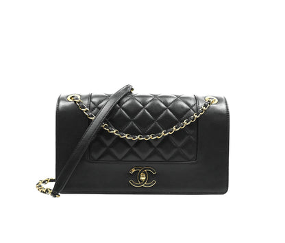 Chanel Flap Calfskin Leather Shoulder Bag