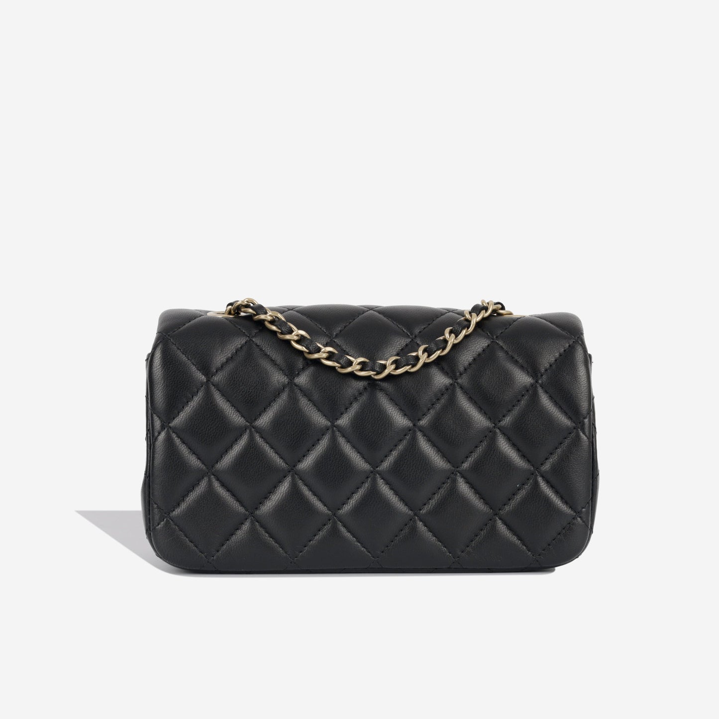 Chanel Classic Flap Lambskin Black Shoulder Bag Style 24