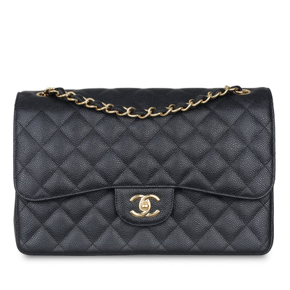 Chanel Classic Flap Caviar Black Shoulder Bag Style 19