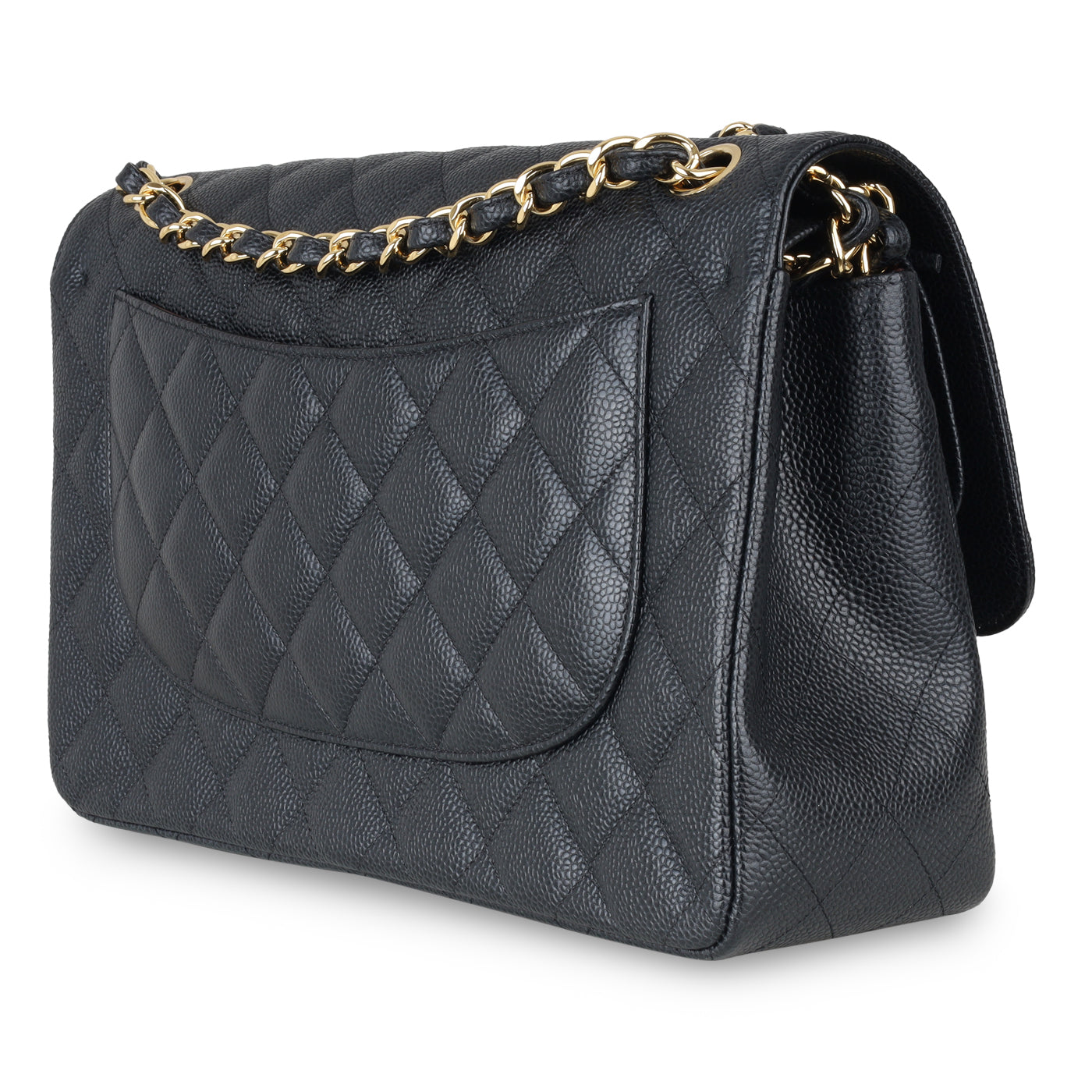 Chanel Classic Flap Caviar Black Shoulder Bag Style 19
