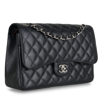 Chanel Classic Flap Caviar Black Shoulder Bag Style 20