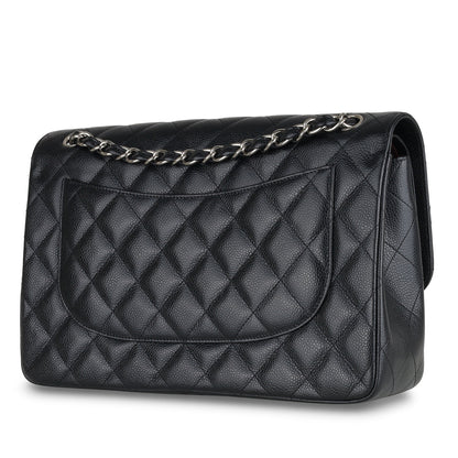 Chanel Classic Flap Caviar Black Shoulder Bag Style 20