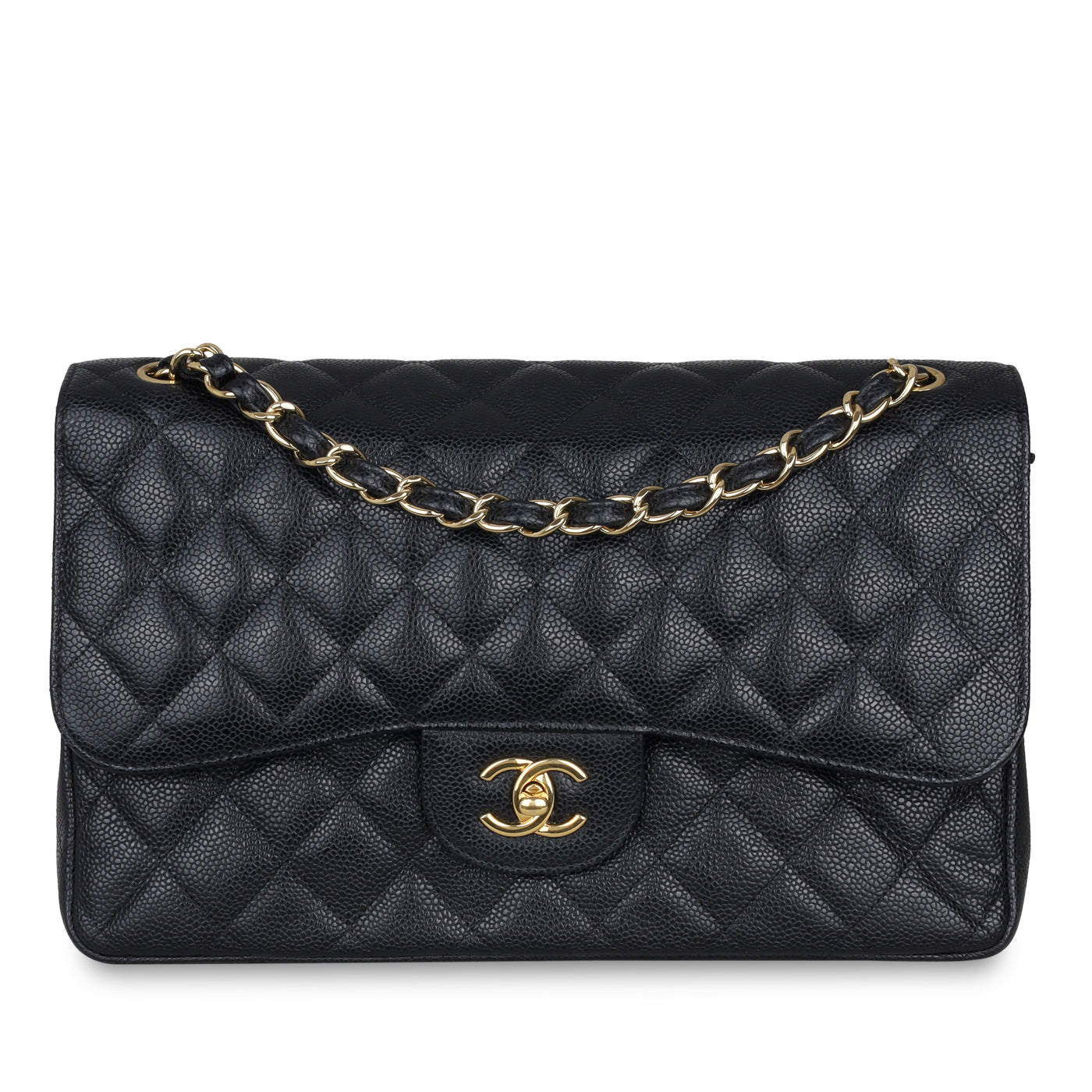 Chanel Classic Flap Caviar Black Shoulder Bag Style 18