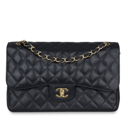 Chanel Classic Flap Caviar Black Shoulder Bag Style 18