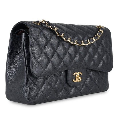 Chanel Classic Flap Caviar Black Shoulder Bag Style 18