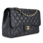Chanel Classic Flap Caviar Black Shoulder Bag Style 18