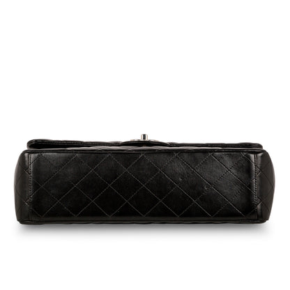 Chanel Classic Flap Lambskin Black Shoulder Bag Style 74