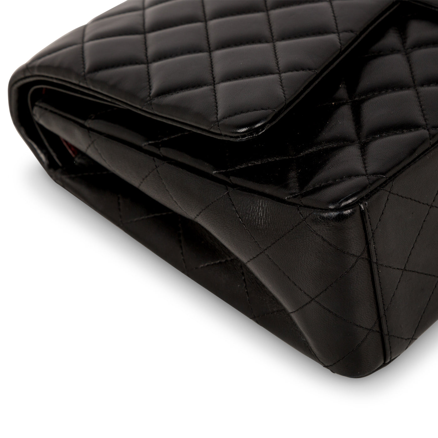Chanel Classic Flap Lambskin Black Shoulder Bag Style 25