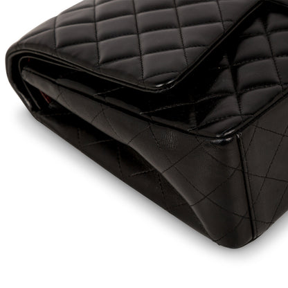 Chanel Classic Flap Lambskin Black Shoulder Bag Style 25