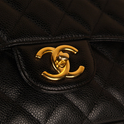 Chanel Classic Flap Caviar Black Shoulder Bag Style 5