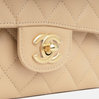 Chanel Classic Flap Lambskin Gold Shoulder Bag Style 32