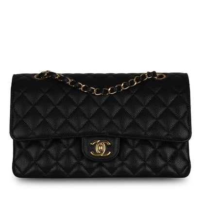 Chanel Classic Flap Lambskin Black Shoulder Bag Style 111