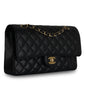 Chanel Classic Flap Lambskin Black Shoulder Bag Style 115