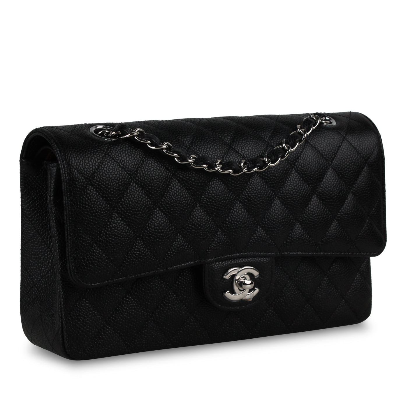 Chanel Classic Flap Caviar Black Shoulder Bag Style 79