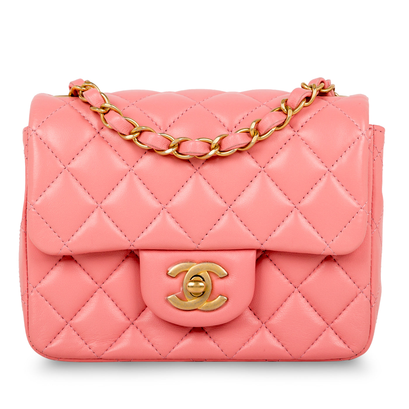 Chanel Classic Flap Lambskin Gold Shoulder Bag Style 97