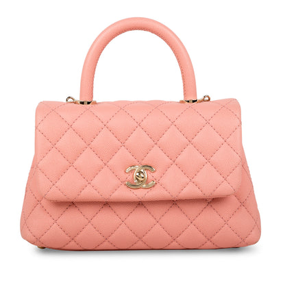 Chanel Coco Handle Caviar Gold Shoulder Bag Style 6